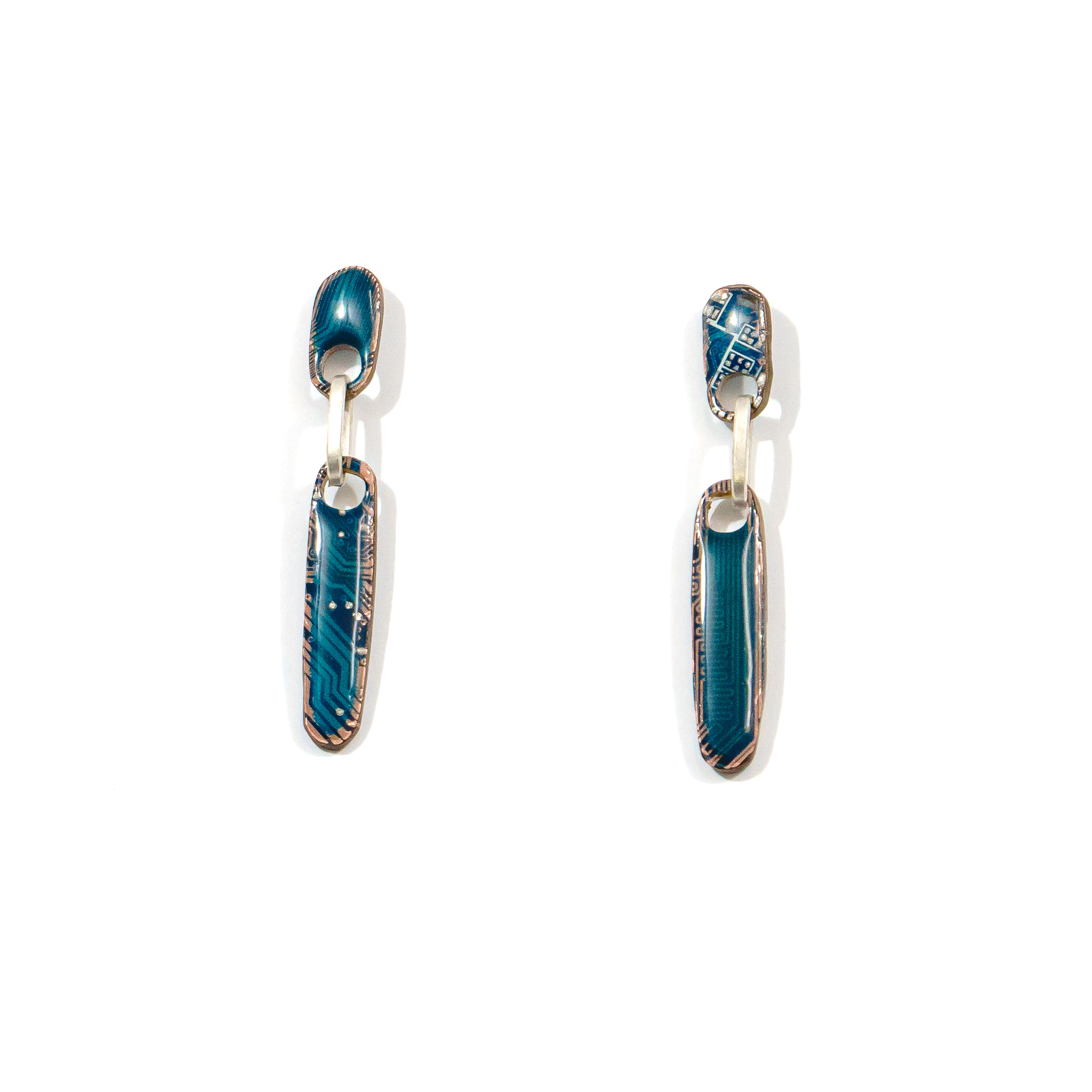 SRUCTURE BLUE EARRINGS